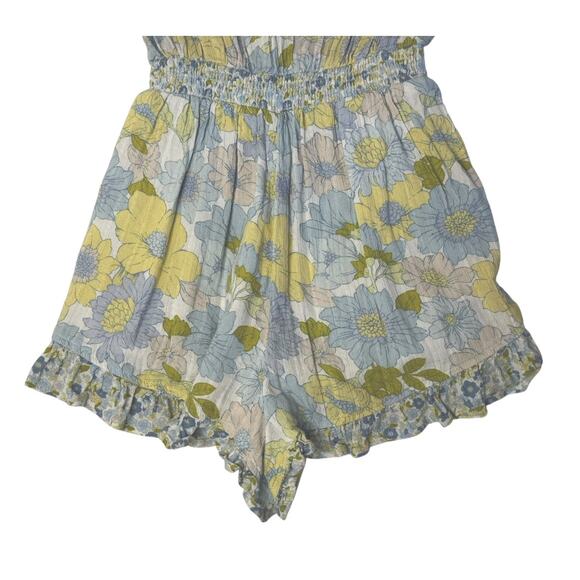 AMERICAN EAGLE Y2K Flirty Floral Mini Cut Out Front Tie Ruffled Romper Size XS - Picture 6 of 8